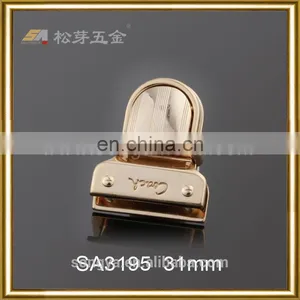 Fashion Girl Bag Lock Hardware Metal, Glossy Finished Zinc Alloy Twist Lock Hardware thumbnail-1
