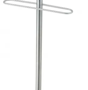 Stainless Steel Base High-Grade Beech Wooden Coat Rack Stand thumbnail-3