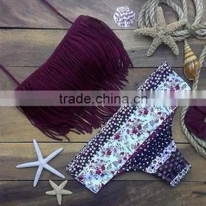 2016 Hot Sale Cheap Colorfull Sexy European Style Women's Bikini Style With Printing thumbnail-3