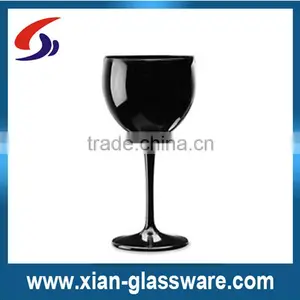 Promotional Wholesale Black Wine Glass/black Goblet/wine Glass Cup for Home/bar/wedding thumbnail-1