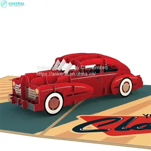 Happy Birthday Classic Car 3D Pop-up Card Big Surprising Birthday Blessing Card for Boys thumbnail-3