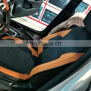HFTM Chinese Factory Price Directly Sale SUV Black Pink Red Brown Begge Blue Black Fashion Yellow Leather Durable Seat Cover thumbnail-4