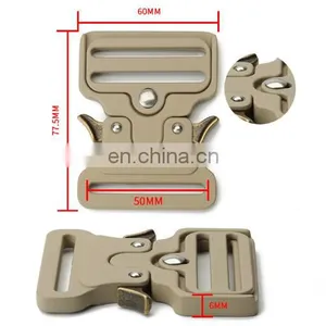 Hot Product Outdoor Buckle Custom Logo 50mm Metal Adjustable Tactical Belt Buckle for Military thumbnail-2