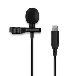 Lavalier Mic Lavalier Microphone Mini Mic 3.5mm/Type-C/Lightning ASMR Vlogging Mic for IPhone Android Collar Mic thumbnail-1