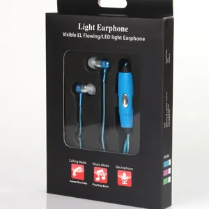 Popular Hot Sale Micro Earpiece Glowing Headphones Led Light Earphones thumbnail-1