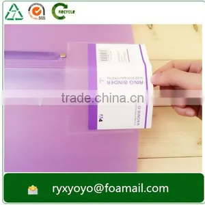 Factory Clear Transparent Hard Plastic 40D 2 Ring Clip Clear File Folder thumbnail-3
