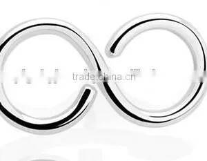 Mobius Strip Lying 8 316L Surgical Steel Tragus Cartilage Daith Body Piercing Jewelry thumbnail-1