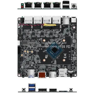 Intel N4000 2-Core Nano PC Motherboard for NUC PC w/ UHD Graphics 600 Dual 4K Display 4*Gigabit LAN 4*RJ45 thumbnail-4