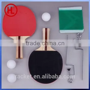 Promotional Desktop Poplar Wooden Ping Pong Table Tennis Racket Set With 3 Table Tennis Balls Wholesale thumbnail-1