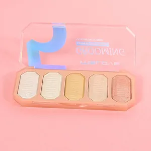 OEM Make up Blusher Palette With High Lighter Cosmetic Face Powder Blusher on Cheeks Bronzer Powder Highlighter Manufacturer thumbnail-2