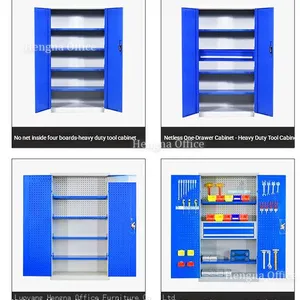 Durable Heavy-Duty Metal Tool Cabinet | With 2 Drawers and Adjustable Shelves | for Workshop Storage in Los Angeles thumbnail-5