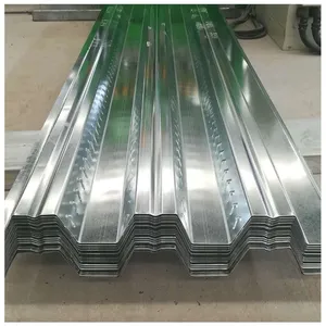 0.12mm 0.15mm Galvanized Corrugated Steel Sheet Roofing Decking Galvanized Metal Floor Decking Sheet thumbnail-3