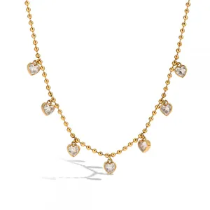Non-Fade 18K Gold Plated Letter Necklace - Stainless Steel Coin Jewelry thumbnail-4