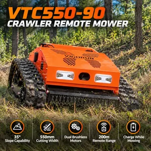VTC550-90 Petrol Grass Cutter 4.5kW 224cc Loncin Engine Dual Brushless Motor RC Mower for Farmland Vegetation Trimming thumbnail-1