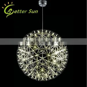Modern Stainless Stell Pendant Spart Ball Chandeliers Chrom LED Pendant Light thumbnail-1