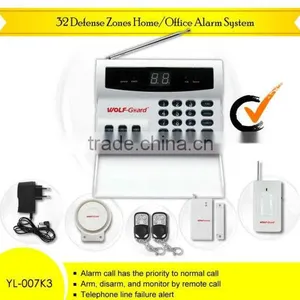 CE Approved!! /wireless 32 Defense Zone House Alarm Intrusion System With Wireless Outdoor Pir Sensor thumbnail-1