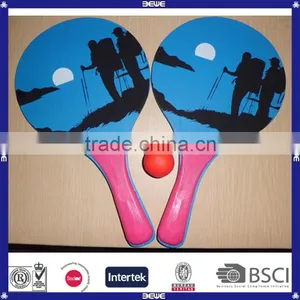 Made in China OEM Logo Colorful MDF Beach Racket thumbnail-1