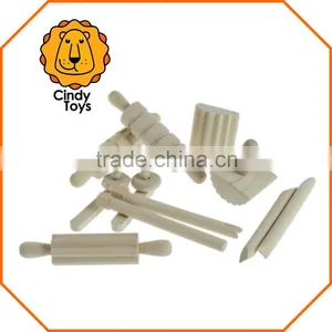 Wooden Craft Modelling Set Hard Wood 11 Pcs for Kids thumbnail-1