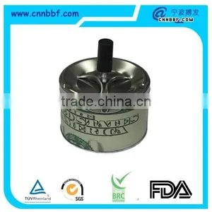 Round Metal Tin Cigarette Ashtray With Handle thumbnail-1