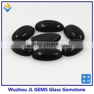 Loose Black Glass Cabochons With Flat Round Glass Cabochon thumbnail-2