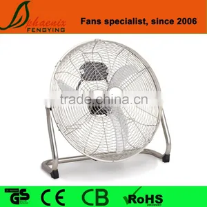 High Velocity Air Cooling Chromed Floor Fan thumbnail-2