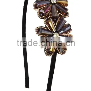 Beaded Double Flowers Hairband/Heanband thumbnail-2