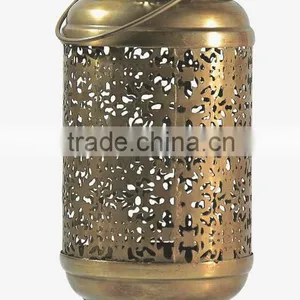 Candle Lantern Brass Antique Metal Lantern ST-1585 thumbnail-1