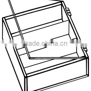 Many Compartments Sectional Square Acrylic Tray With Hinge Cover thumbnail-3