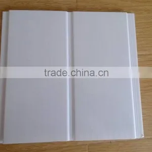 Flat Gold Line Silver Line Middle Groove Glossy White Pvc Ceiling Panel thumbnail-2