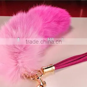 Fashion Dyed 100% Genuine Fox Tail Fur Accessory for Bags thumbnail-2