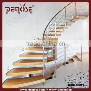 Cable Floating Staircase With Steel Stairs Railing or Handrail Stair Rope thumbnail-1