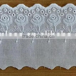 Top Grade Hot Sale Eyelet Cotton Lace Trim Embroidery thumbnail-1