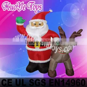 Cheap Inflatable Christmas Santa and Reindeer thumbnail-1