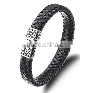 Engraved Leather Bracelets for Men 2016 Genuine Engraved Leather Bracelets Magnetic Clasps for Bracelets thumbnail-1