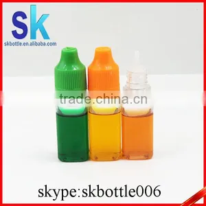 10ml Square Clear PET Plastic Bottle Child Tamperproof Cap With Press in Tip thumbnail-1