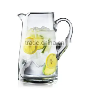 Clear Drinking Water Jar Pitcher Leadfree Crystal High Quality Customized Size Transparent Star Hotel Glassware Supplier thumbnail-1