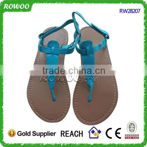 Simple Leather Low Price Ladies Sandals Shoes for Women thumbnail-2