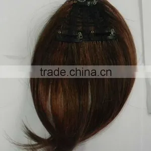 Heat Resistant Fiber Clip in Natural Hair Bangs thumbnail-1