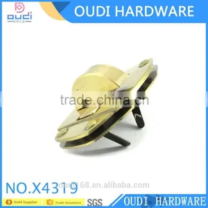 Unique Antique Brass Brush Turn Lock and Clasp for Bag Part Accessories thumbnail-4
