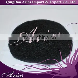Premium Natural Afro Style Tight Curly Men's Wig Toupee Base thumbnail-1