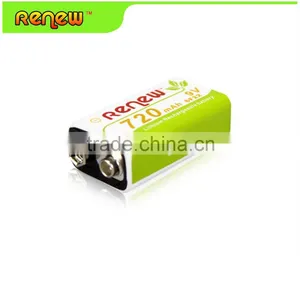 RENEW 6 Pack 9V 6F22 720mAh High Volume Lithium-ion Rechargeable 9 Volt Li-ion Batteries thumbnail-4