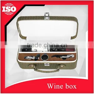Top Grade Leather Wine Case With Handing thumbnail-4