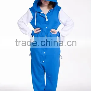 OEM Women Baseball Blue Onesie,Populart Casual Jumpsuit,Long Sleeve Playsuit thumbnail-1