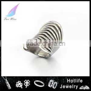 Special Wide Finger Design Stainless Steel Jewelry Ring Styles for Women thumbnail-1