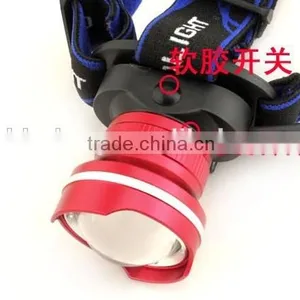 High Power Rechargeable Zoom Function LED Headlight Aluminum Headlamp thumbnail-4