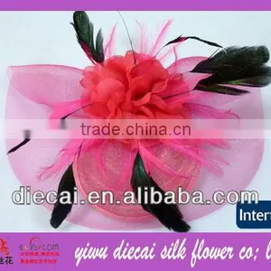 Girls' Vintage Novelty Fascinators/sinamay/raffia Har/hair Clips Decorated With Feather thumbnail-1