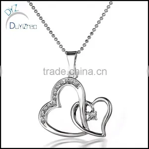 Wholesale Fashion Alloy Double Heart Shaped Pendant Designs thumbnail-1