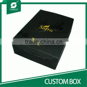 BLACK VARNISHED CARDBOARD CUSTOM BOX FOR PACKING OLIVE OIL thumbnail-3