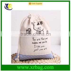 Custom Promotional Cotton Drawstring Grocery Backpack Bags thumbnail-2