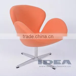 Replica Arne Jocabsen Swan Chair - Orange Fabric thumbnail-1